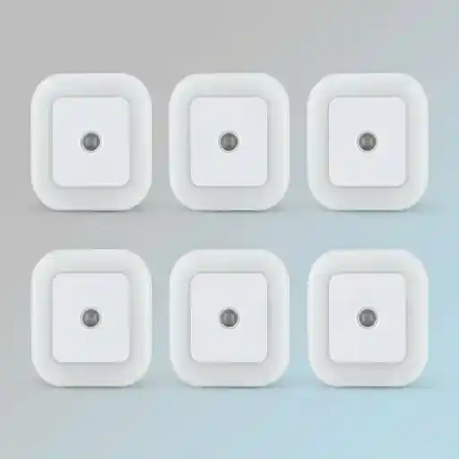 Uigos LED Night Light with Dusk to Dawn Sensor, Daylight White, 6-Pack