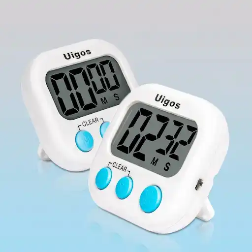 Uigos Digital Kitchen Timer II 2.0, Big Digits, Magnetic, 2-Pack